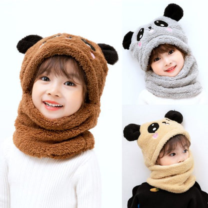 Beanie Wool Cap With Neck Warmer For Kids